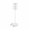 Lampka biurkowa nocna V-TAC 2W LED 38cm ładowanie ściemnianie IP54 biała VT-7522 3000K 200lm